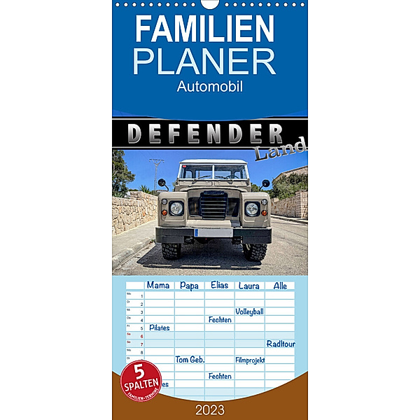 Familienplaner Defender Land (Wandkalender 2023 , 21 cm x 45 cm, hoch), Robert Styppa