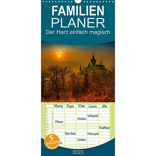 Familienplaner Der Harz einfach magisch (Wandkalender 2023 , 21 cm x 45 cm, hoch), Steffen Wenske