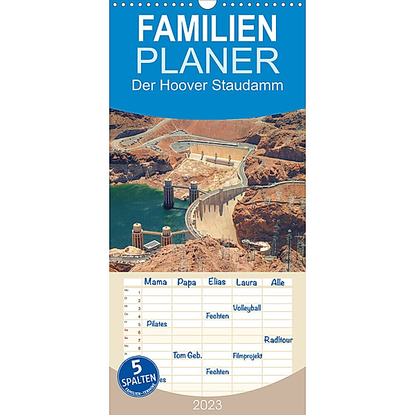 Familienplaner Der Hoover Staudamm (Wandkalender 2023 , 21 cm x 45 cm, hoch), Volker Krahn