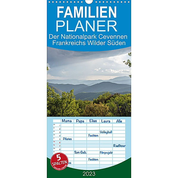 Familienplaner Der Nationalpark Cevennen - Frankreichs wilder Süden (Wandkalender 2023 , 21 cm x 45 cm, hoch), Fabian Rieger
