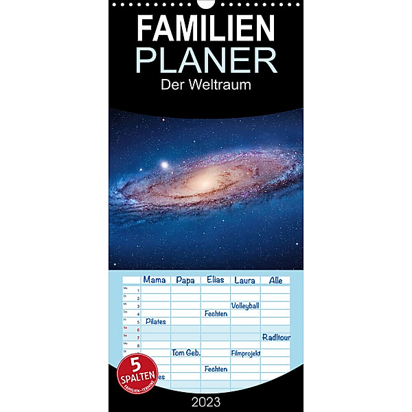 Familienplaner Der Weltraum. Spektakuläre Gasnebel und Galaxien (Wandkalender 2023 , 21 cm x 45 cm, hoch), Elisabeth Stanzer
