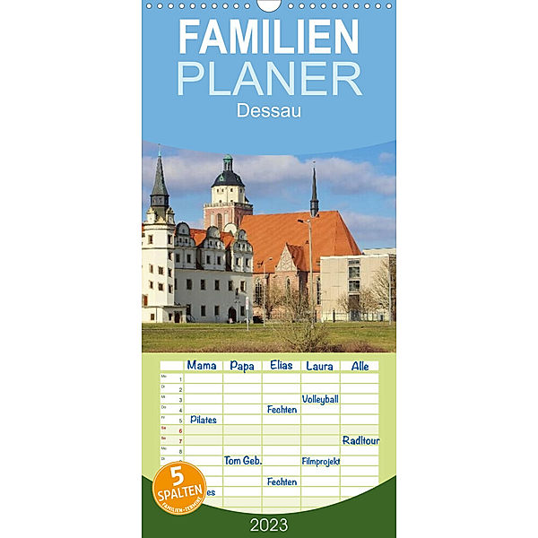Familienplaner Dessau (Wandkalender 2023 , 21 cm x 45 cm, hoch), LianeM