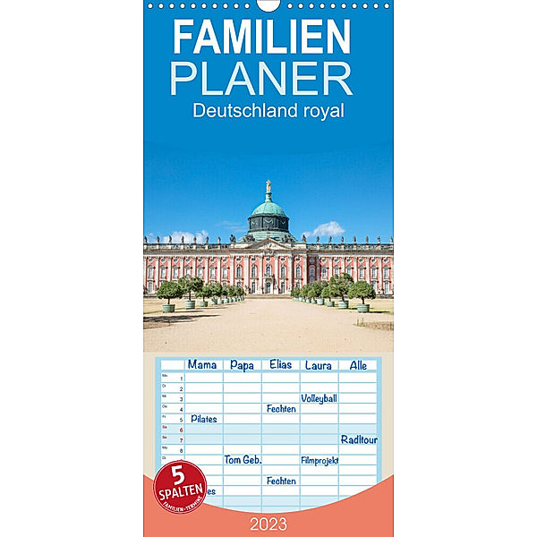 Familienplaner Deutschland royal (Wandkalender 2023 , 21 cm x 45 cm, hoch), Dietmar Scherf