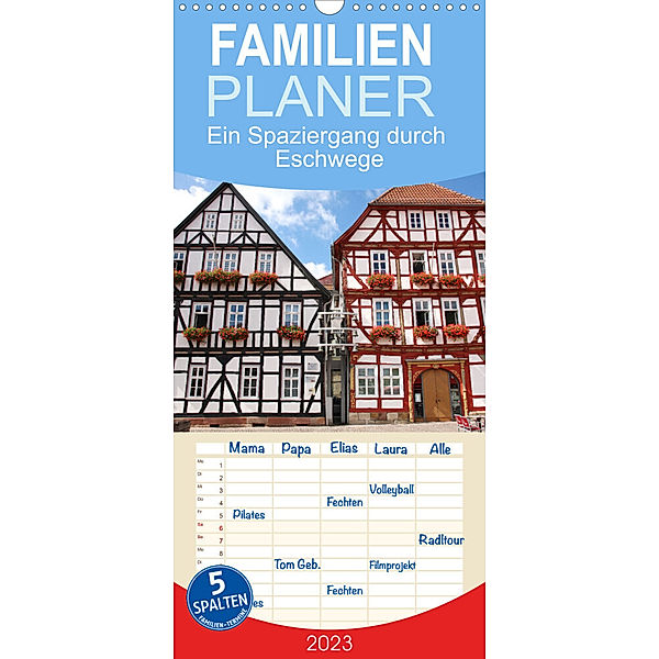 Familienplaner Deutschlandreise - Ein Spaziergang durch Eschwege (Wandkalender 2023 , 21 cm x 45 cm, hoch), Gisela Kruse