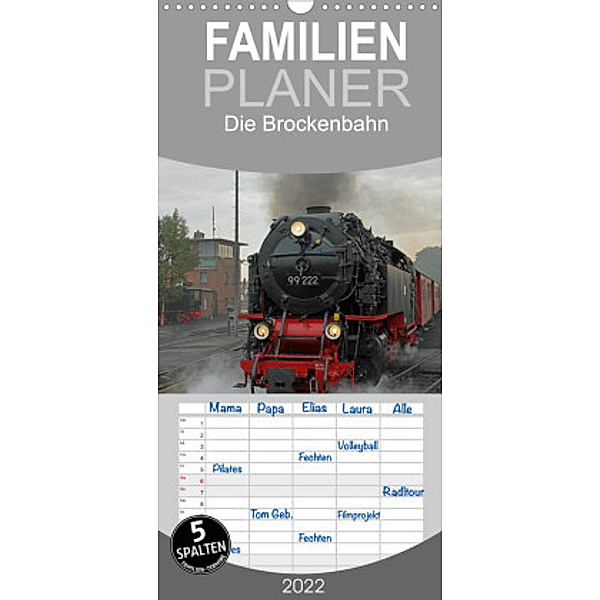 Familienplaner Die Brockenbahn (Wandkalender 2022 , 21 cm x 45 cm, hoch), Martina Berg