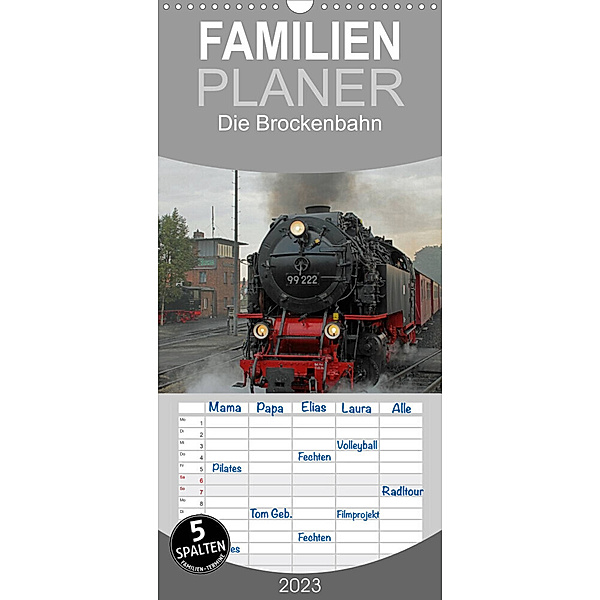 Familienplaner Die Brockenbahn (Wandkalender 2023 , 21 cm x 45 cm, hoch), Martina Berg