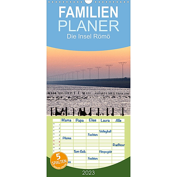 Familienplaner Die Insel Römö (Wandkalender 2023 , 21 cm x 45 cm, hoch), Akrema-Photography, Neetze