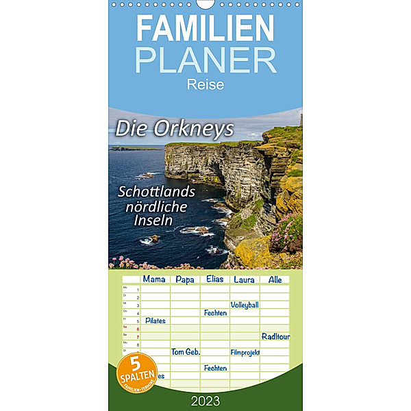Familienplaner Die Orkneys - Schottlands nördliche Inseln (Wandkalender 2023 , 21 cm x 45 cm, hoch), Leon Uppena (GdT)