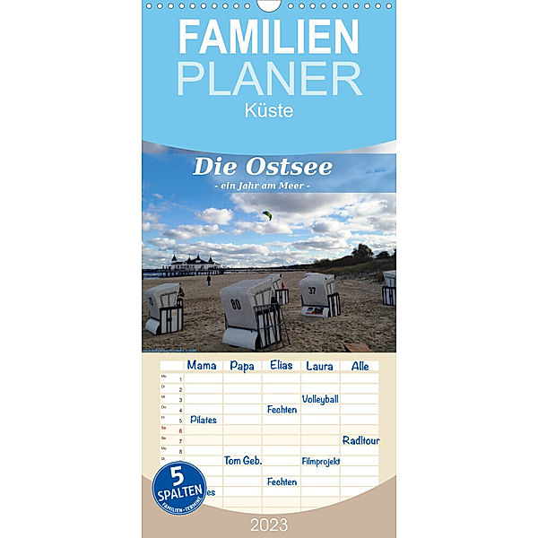 Familienplaner Die Ostsee - Ein Jahr am Meer (Wandkalender 2023 , 21 cm x 45 cm, hoch), Alexander Wynands