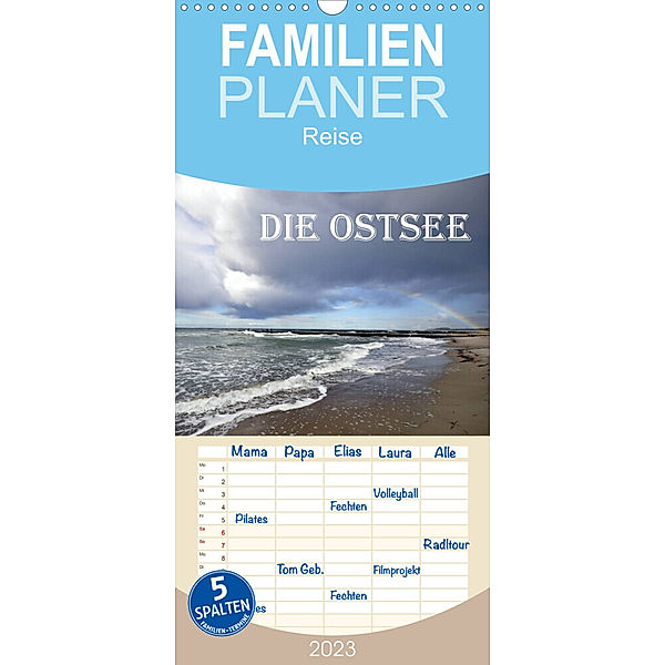 Familienplaner Die Ostsee (Wandkalender 2023 , 21 cm x 45 cm, hoch), Gugigei