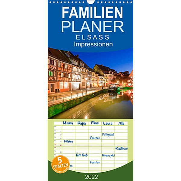 Familienplaner E L S A S S Impressionen (Wandkalender 2022 , 21 cm x 45 cm, hoch), Werner Dieterich