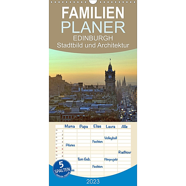 Familienplaner EDINBURGH Stadtbild und Architektur (Wandkalender 2023 , 21 cm x 45 cm, hoch), Jürgen Creutzburg
