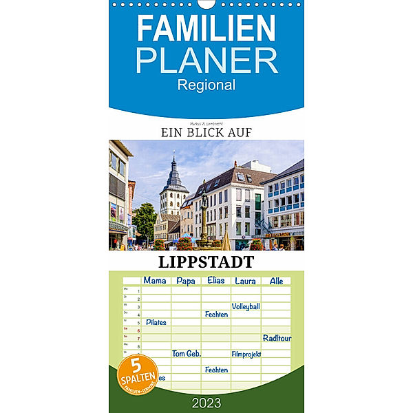 Familienplaner Ein Blick auf Lippstadt (Wandkalender 2023 , 21 cm x 45 cm, hoch), Markus W. Lambrecht