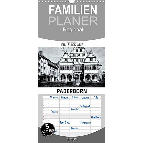 Familienplaner Ein Blick auf Paderborn (Wandkalender 2022 , 21 cm x 45 cm, hoch), Markus W. Lambrecht