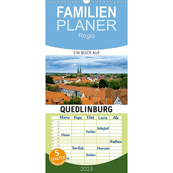 Familienplaner Ein Blick auf Quedlinburg (Wandkalender 2023 , 21 cm x 45 cm, hoch), Markus W. Lambrecht
