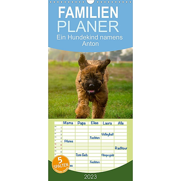 Familienplaner Ein Hundekind namens Anton (Wandkalender 2023 , 21 cm x 45 cm, hoch), Christiane calmbacher