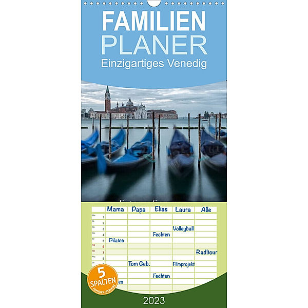 Familienplaner Einzigartiges Venedig (Wandkalender 2023 , 21 cm x 45 cm, hoch), Guenter Stefan Bartl