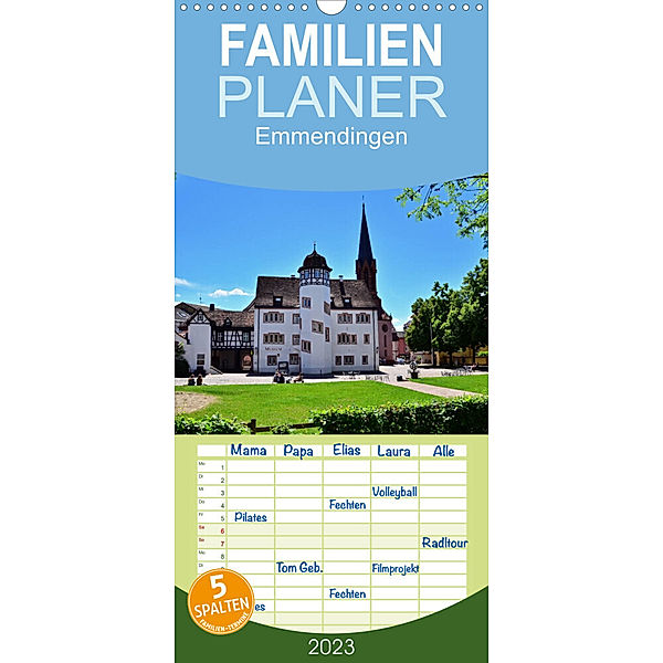 Familienplaner Emmendingen (Wandkalender 2023 , 21 cm x 45 cm, hoch), Ingo Laue