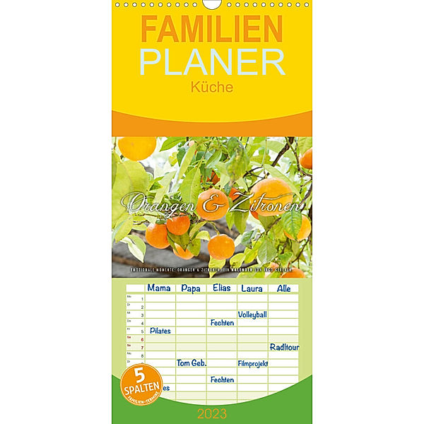 Familienplaner Emotionale Momente: Orangen & Zitronen. (Wandkalender 2023 , 21 cm x 45 cm, hoch), Ingo Gerlach