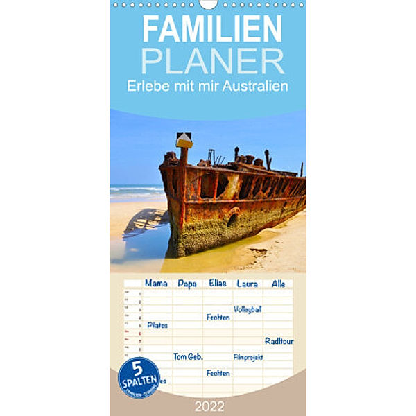 Familienplaner Erlebe mit mir das unvergleichliche Australien (Wandkalender 2022 , 21 cm x 45 cm, hoch), Nadine Büscher