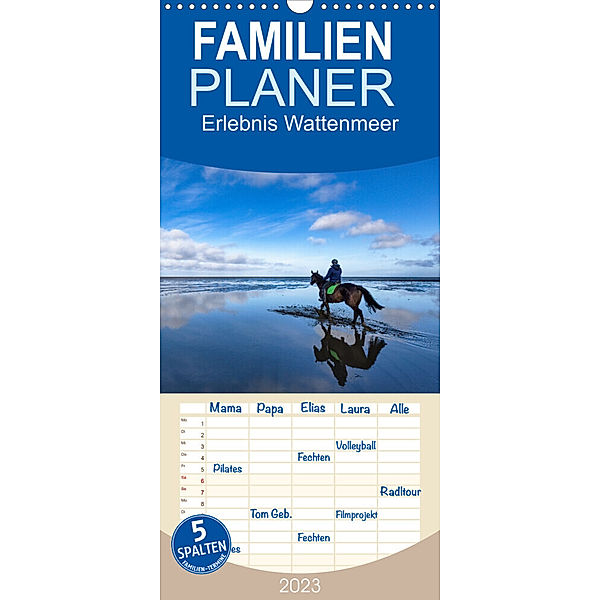 Familienplaner Erlebnis Wattenmeer (Wandkalender 2023 , 21 cm x 45 cm, hoch), Andreas Klesse