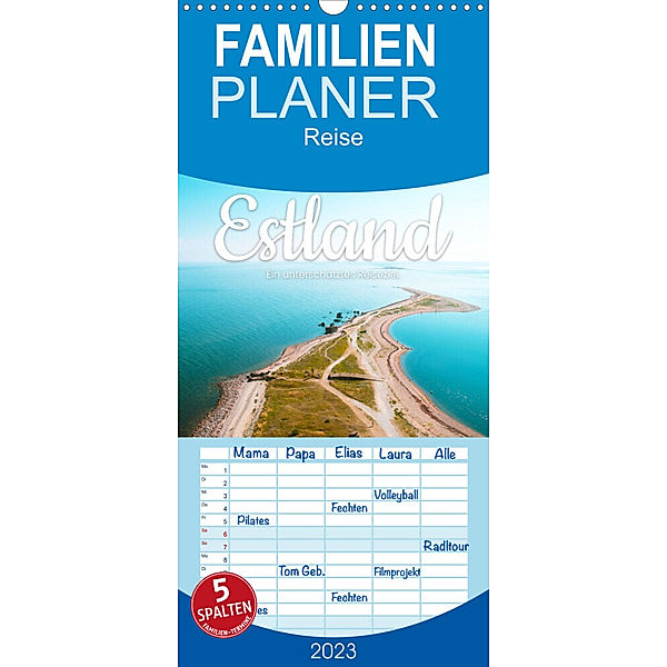 Familienplaner Estland - Ein unterschätztes Reiseziel. (Wandkalender 2023 , 21 cm x 45 cm, hoch), SF