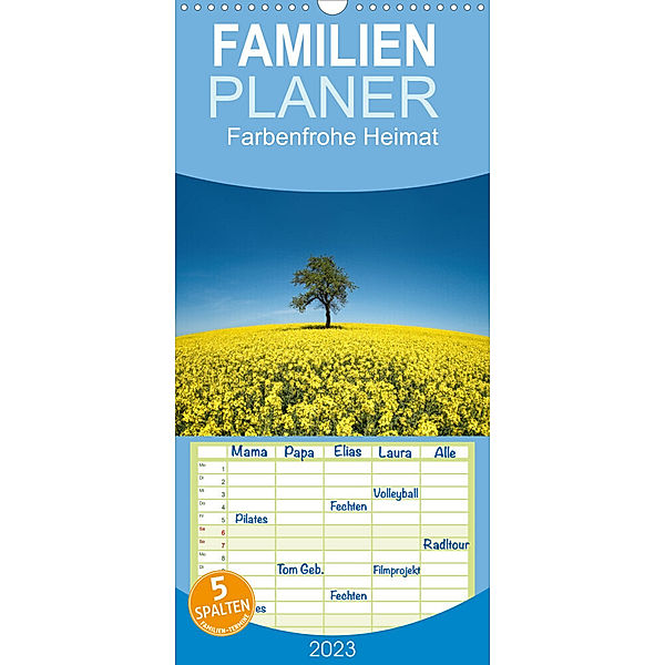 Familienplaner Farbenfrohe Heimat (Wandkalender 2023 , 21 cm x 45 cm, hoch), Bettina Dittmann