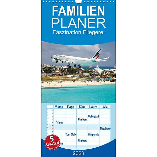 Familienplaner Faszination Fliegerei (Wandkalender 2023 , 21 cm x 45 cm, hoch), Tis Meyer