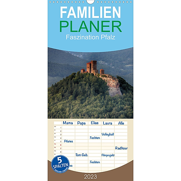 Familienplaner Faszination Pfalz (Wandkalender 2023 , 21 cm x 45 cm, hoch), Dr. Oliver Schwenn