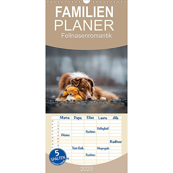 Familienplaner Fellnasenromantik (Wandkalender 2023 , 21 cm x 45 cm, hoch), Bettina Dittmann