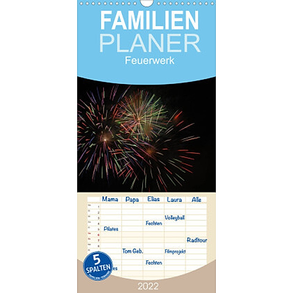 Familienplaner Feuerwerk (Wandkalender 2022 , 21 cm x 45 cm, hoch), Peter Brömstrup