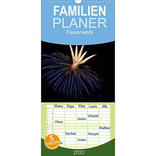 Familienplaner Feuerwerk (Wandkalender 2022 , 21 cm x 45 cm, hoch), Tim E. Klein