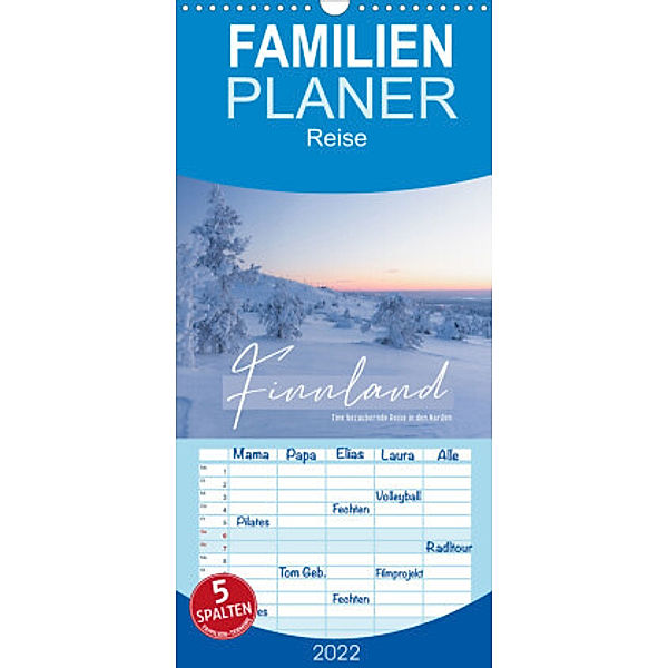 Familienplaner Finnland - Eine bezaubernde Reise in den Norden. (Wandkalender 2022 , 21 cm x 45 cm, hoch), Benjamin Lederer