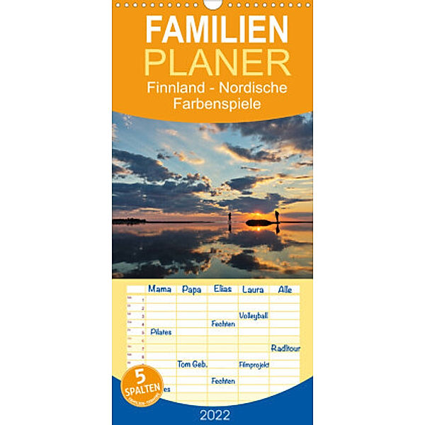 Familienplaner Finnland - Nordische Farbenspiele (Wandkalender 2022 , 21 cm x 45 cm, hoch), Andreas Bininda