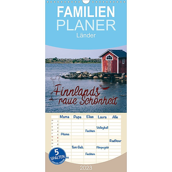 Familienplaner Finnlands raue Schönheit (Wandkalender 2023 , 21 cm x 45 cm, hoch), Simeon Trefoil