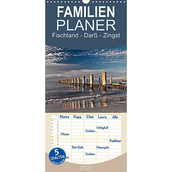 Familienplaner Fischland - Darss - Zingst (Wandkalender 2023 , 21 cm x 45 cm, hoch), Dirk Wiemer