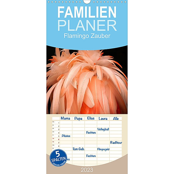 Familienplaner Flamingo Zauber (Wandkalender 2023 , 21 cm x 45 cm, hoch), Marion Meyer - Stimmungsbilder1