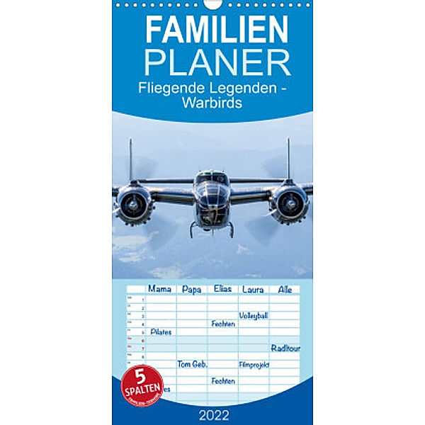 Familienplaner Fliegende Legenden - Warbirds (Wandkalender 2022 , 21 cm x 45 cm, hoch), Björn Engelke