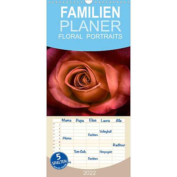 Familienplaner Floral Portraits - Blumen Impression (Wandkalender 2022 , 21 cm x 45 cm, hoch), Vronja Photon (Veronika Verenin)