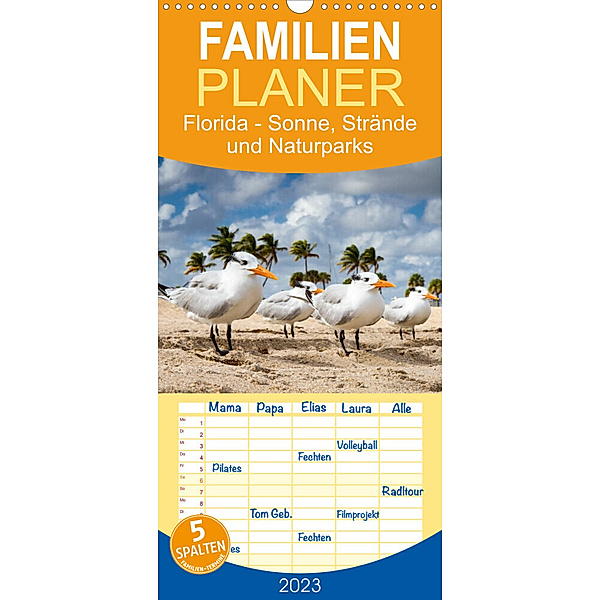 Familienplaner Florida - Sonne, Strände und Naturparks (Wandkalender 2023 , 21 cm x 45 cm, hoch), Juergen Schonnop