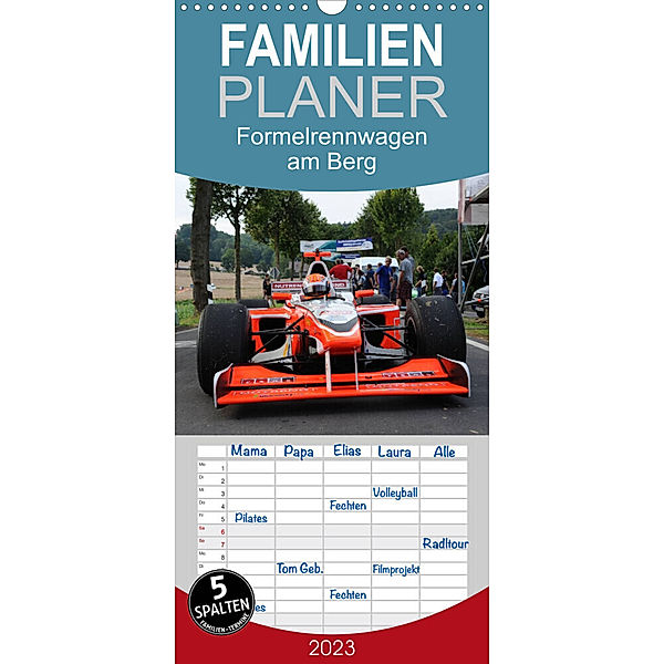 Familienplaner Formelrennwagen am Berg (Wandkalender 2023 , 21 cm x 45 cm, hoch), Andreas von Sannowitz