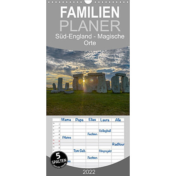 Familienplaner Foto-Momente Süd-England - Magische Orte (Wandkalender 2022 , 21 cm x 45 cm, hoch), Roger Steen