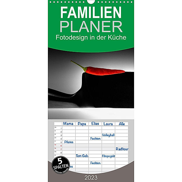 Familienplaner Fotodesign in der Küche (Wandkalender 2023 , 21 cm x 45 cm, hoch), Helmut Probst