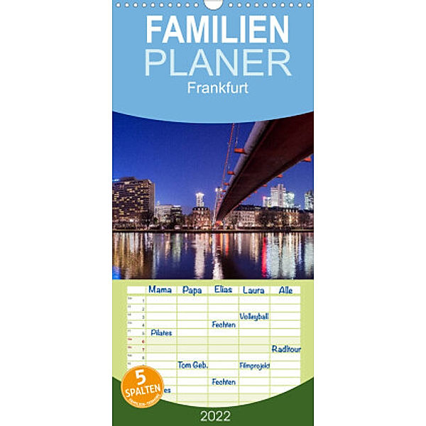 Familienplaner Frankfurt (Wandkalender 2022 , 21 cm x 45 cm, hoch), Hiacynta Jelen