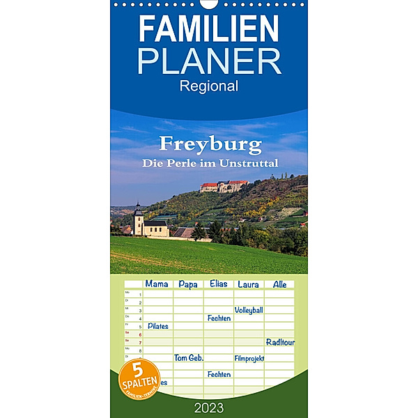 Familienplaner Freyburg - Die Perle im Unstruttal (Wandkalender 2023 , 21 cm x 45 cm, hoch), LianeM