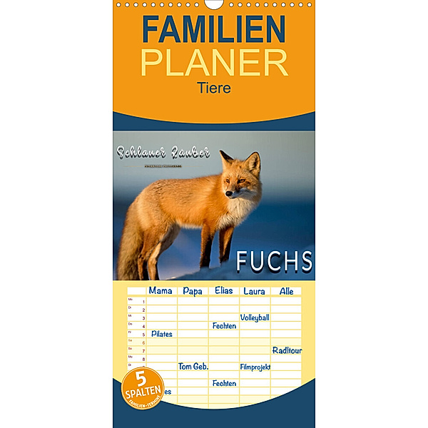 Familienplaner Fuchs - schlauer Räuber (Wandkalender 2023 , 21 cm x 45 cm, hoch), Peter Roder