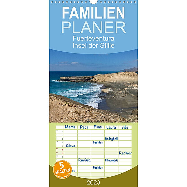 Familienplaner Fuerteventura, Insel der Stille (Wandkalender 2023 , 21 cm x 45 cm, hoch), Michael Friedchen