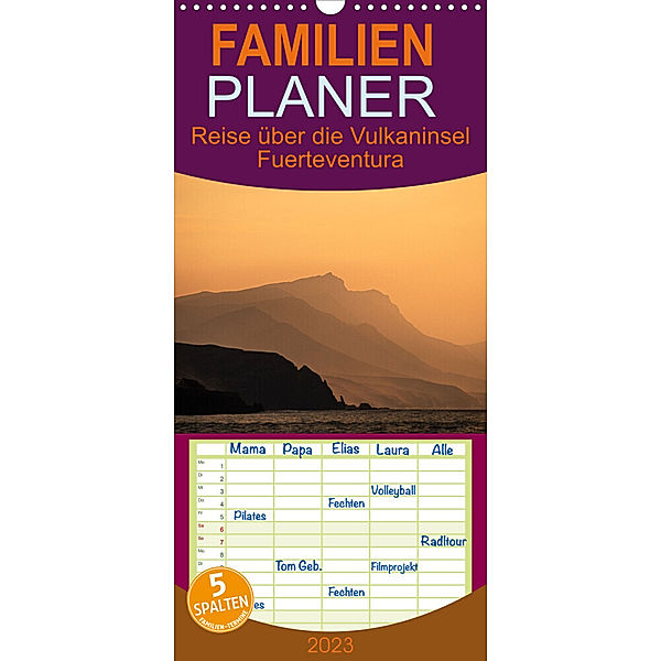 Familienplaner Fuerteventura - Reise über die Vulkaninsel (Wandkalender 2023 , 21 cm x 45 cm, hoch), Mario Koch Fotografie