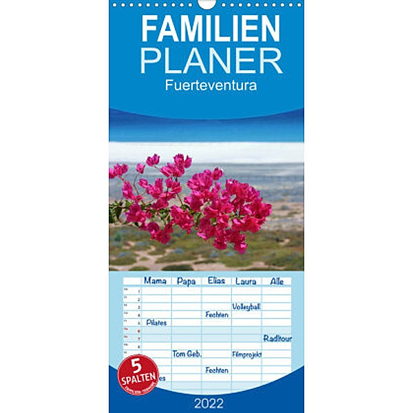 Familienplaner Fuerteventura (Wandkalender 2022 , 21 cm x 45 cm, hoch), Thomas Fietzek