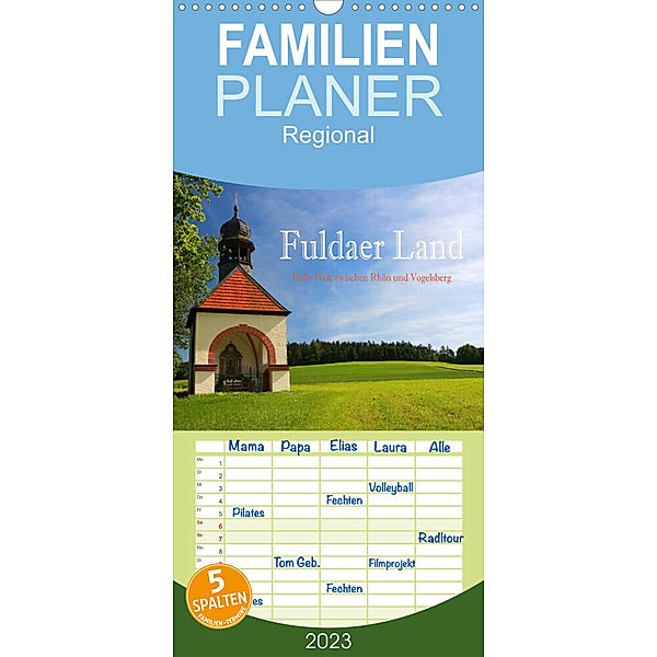 Familienplaner Fuldaer Land  -  Heile Welt zwischen Rhön und Vogelsberg (Wandkalender 2023 , 21 cm x 45 cm, hoch), Hans Pfleger